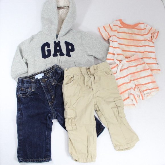 GAP Other - Old Navy Baby Gap Baby Boys Size 6 to 12 Months Clothing Lot Pants Sweatshirt T